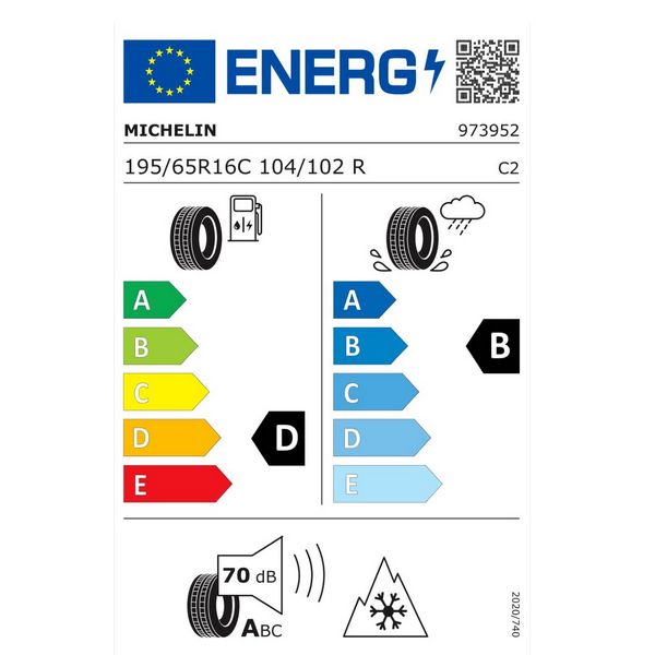 GUMA 195/65R16C AGILIS ALPIN 104/102R TL MICHELIN